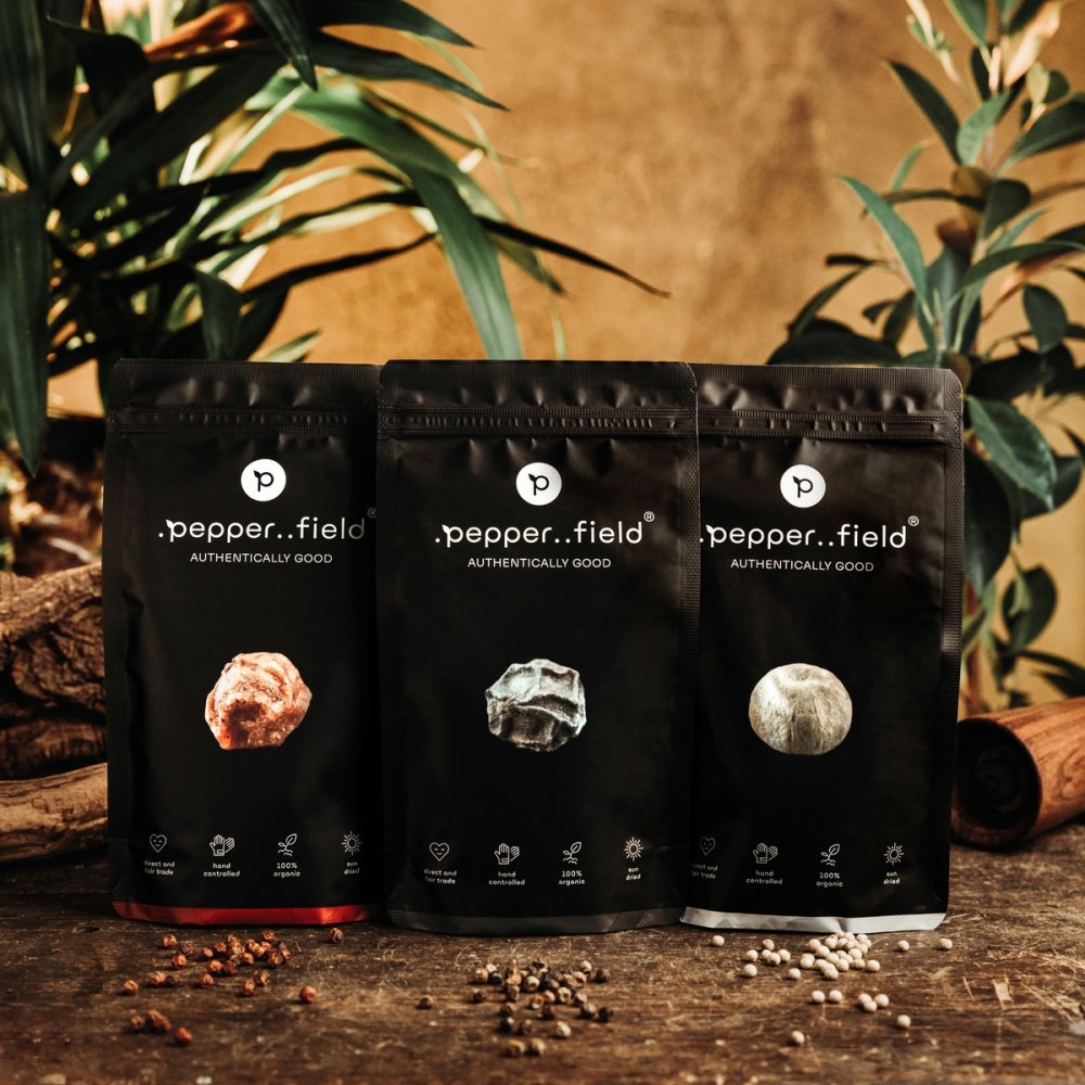 Kampot  black, red and white pepper (3× 100 g)