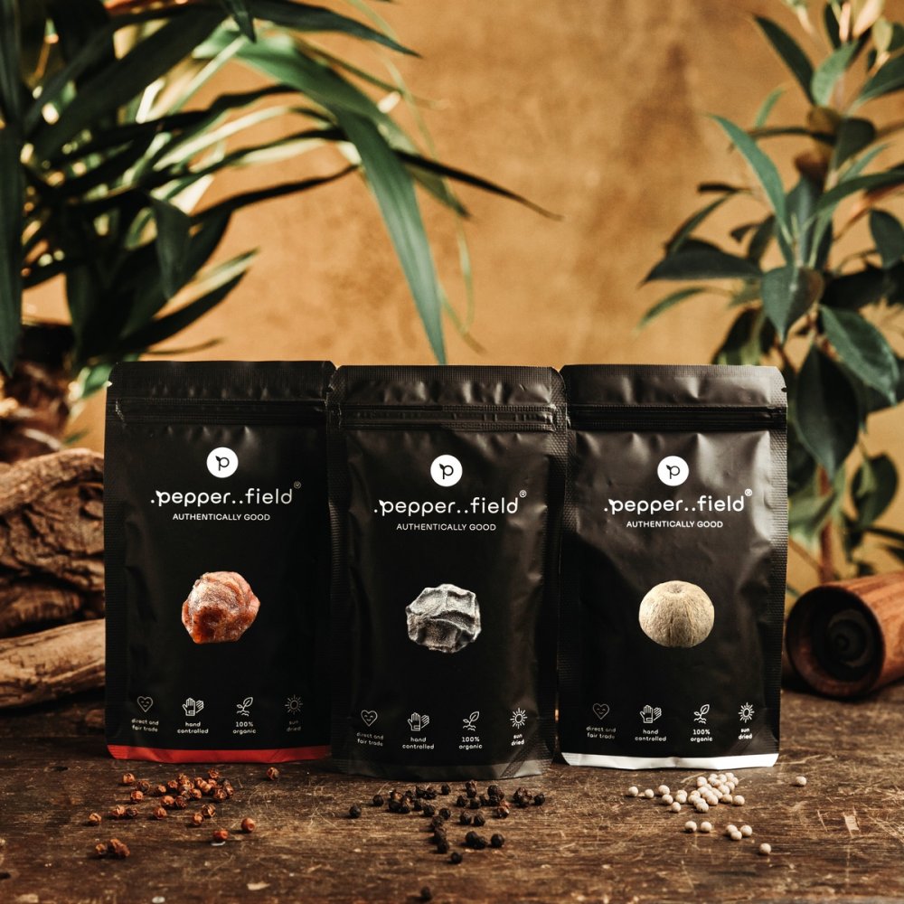 Kampot  black, red and white pepper (3× 50 g)