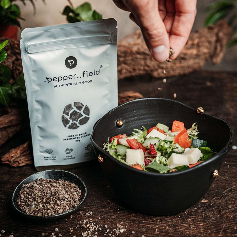 Freeze-dried flakes (Pepper Flakes) of fermented Kampot pepper 20 g
