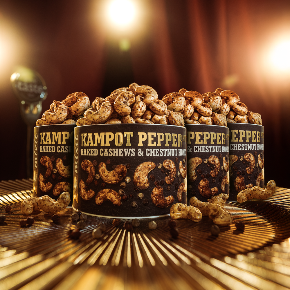 Mixit Baked nuts with honey and Kampot  pepper