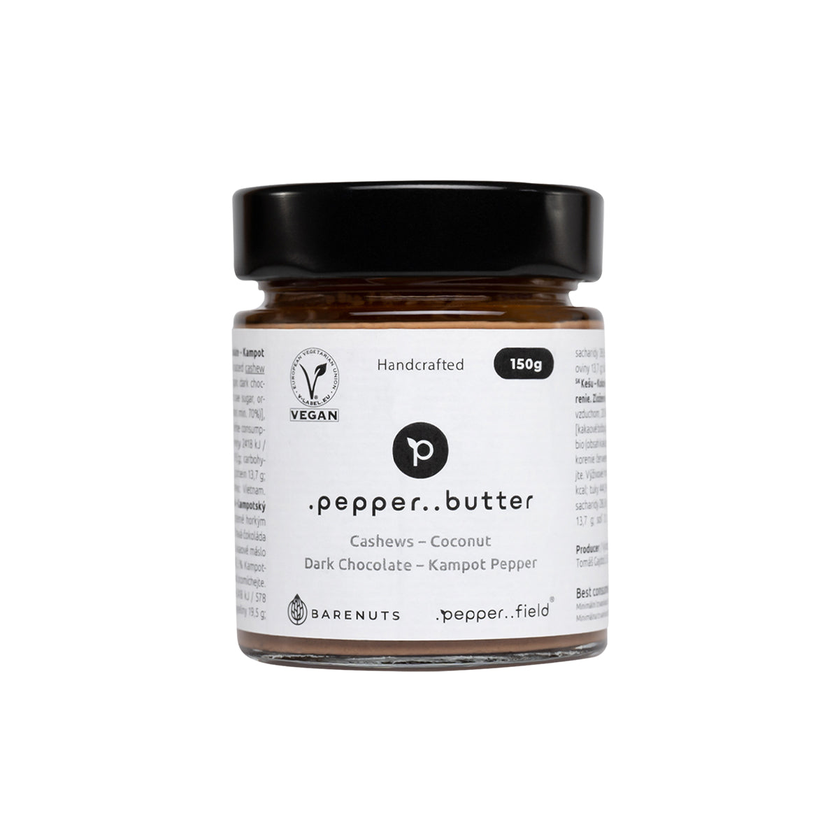 Coconut butter with dark chocolate and Kampot  pepper 150 g