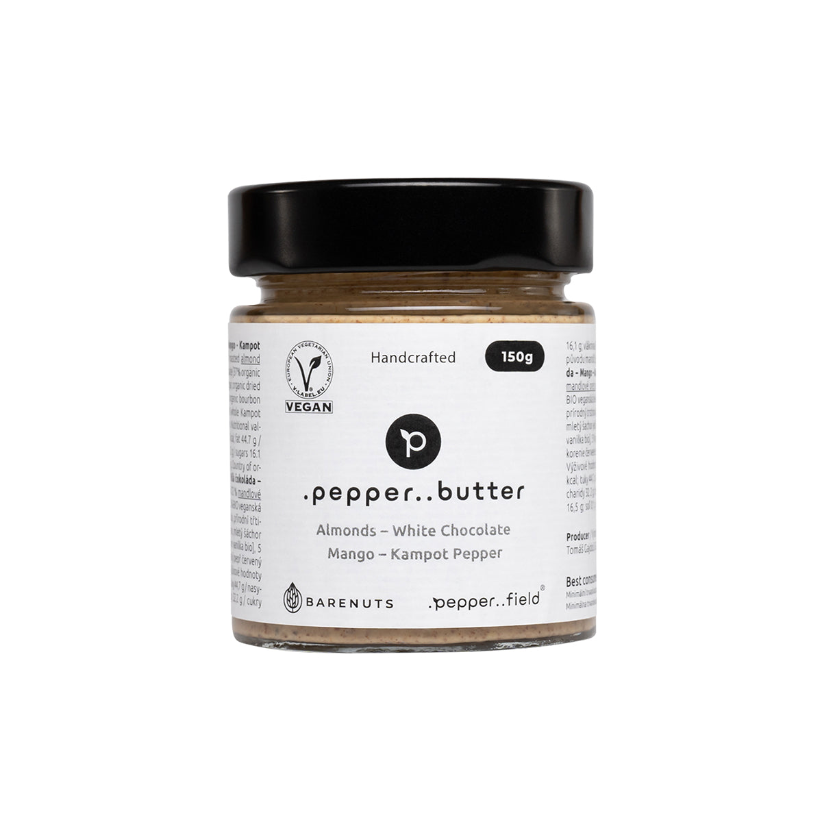 Almond butter with white chocolate, mango, and Kampot  pepper 150 g