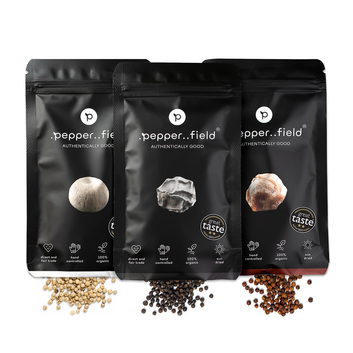 Kampot  black, red and white pepper (3× 50 g)