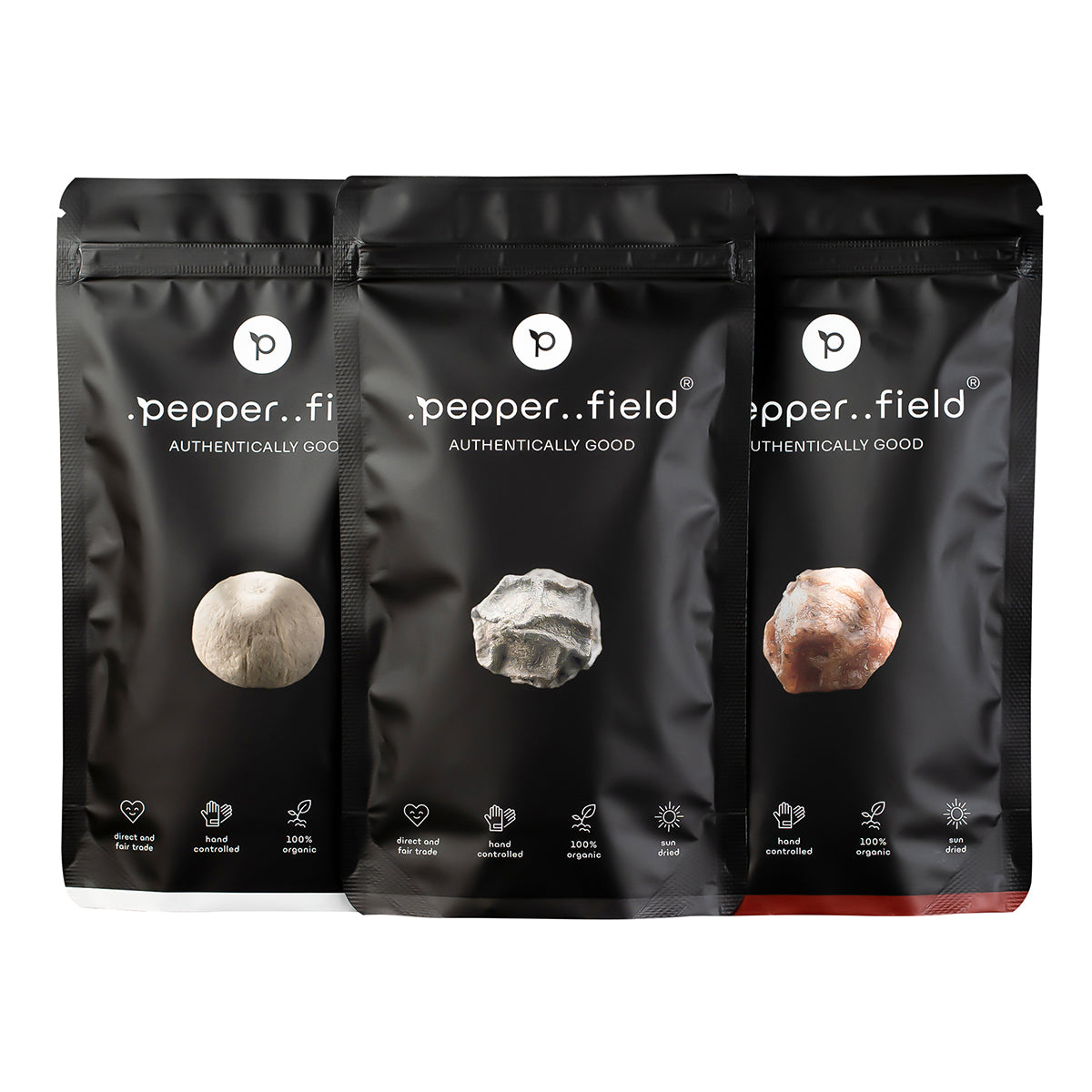 Kampot  black, red and white pepper (3× 100 g)