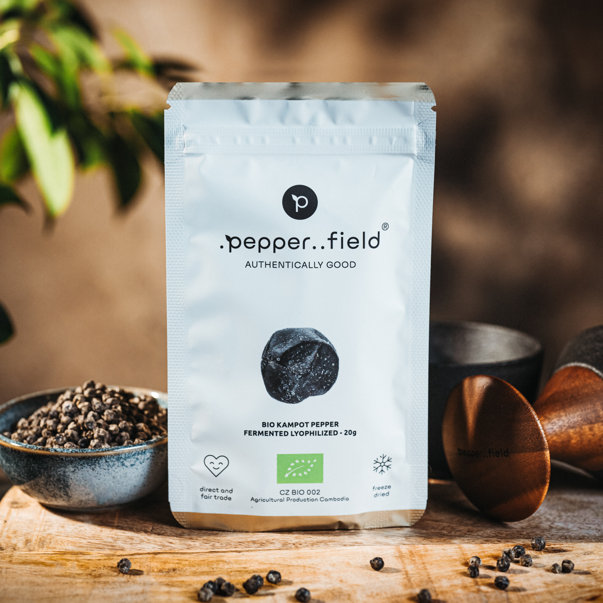 BIO Kampot  fermented, lyophilized, and salted pepper 20 g