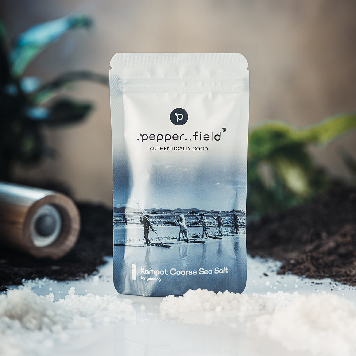 Coarse sea salt from Kampot suitable for a grinder 120 g