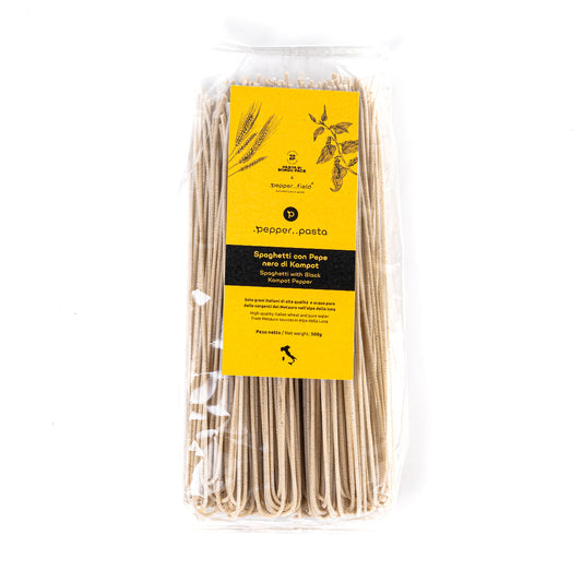 Real Italian eggless pasta with Kampot pepper 500g - .pepper..pasta